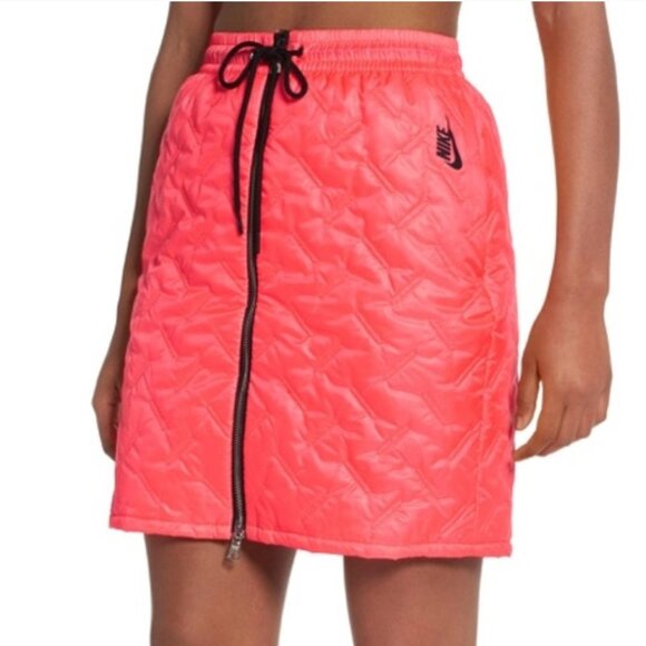 Nike Lab Insulated  Puffer Skirt Neon 'Hot Punch' *Rare*- Large - Picture 1 of 4